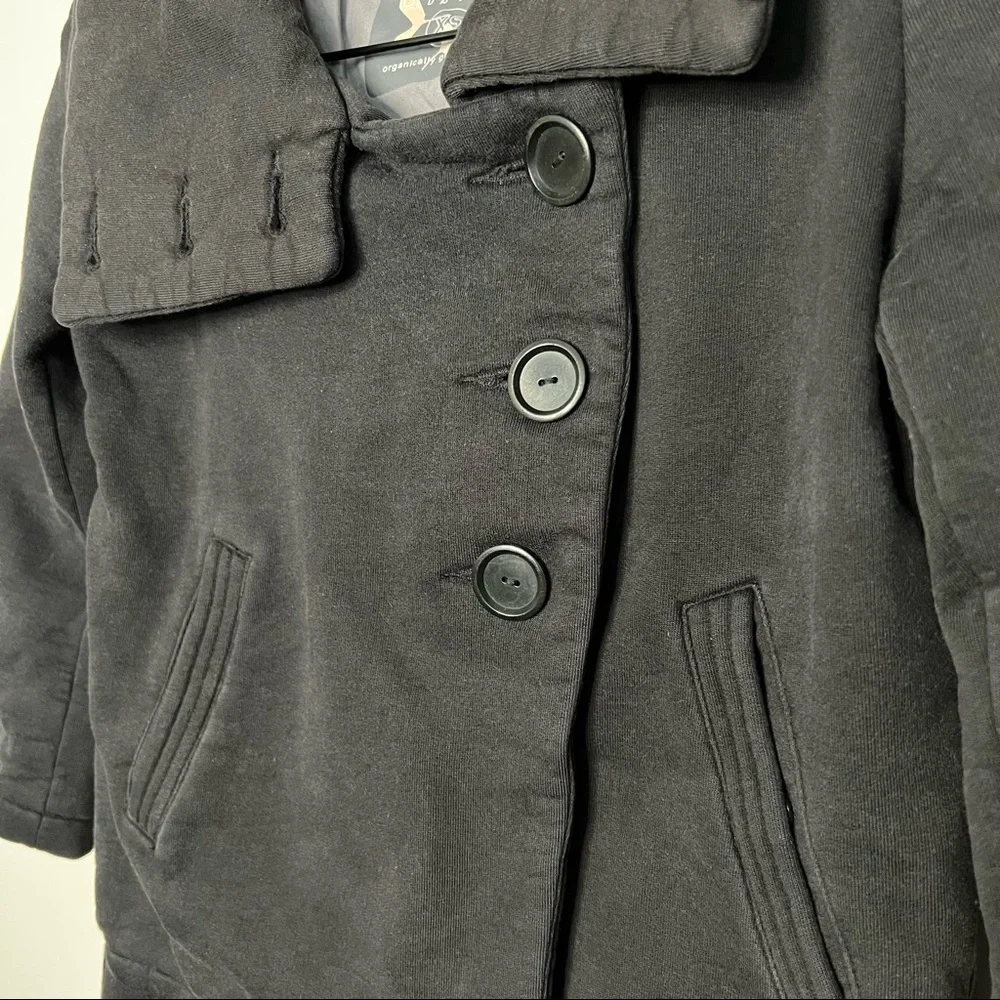 ARITZIA • Community Organic Cotton Warm Black Sweater Coat - Picture 4 of 11
